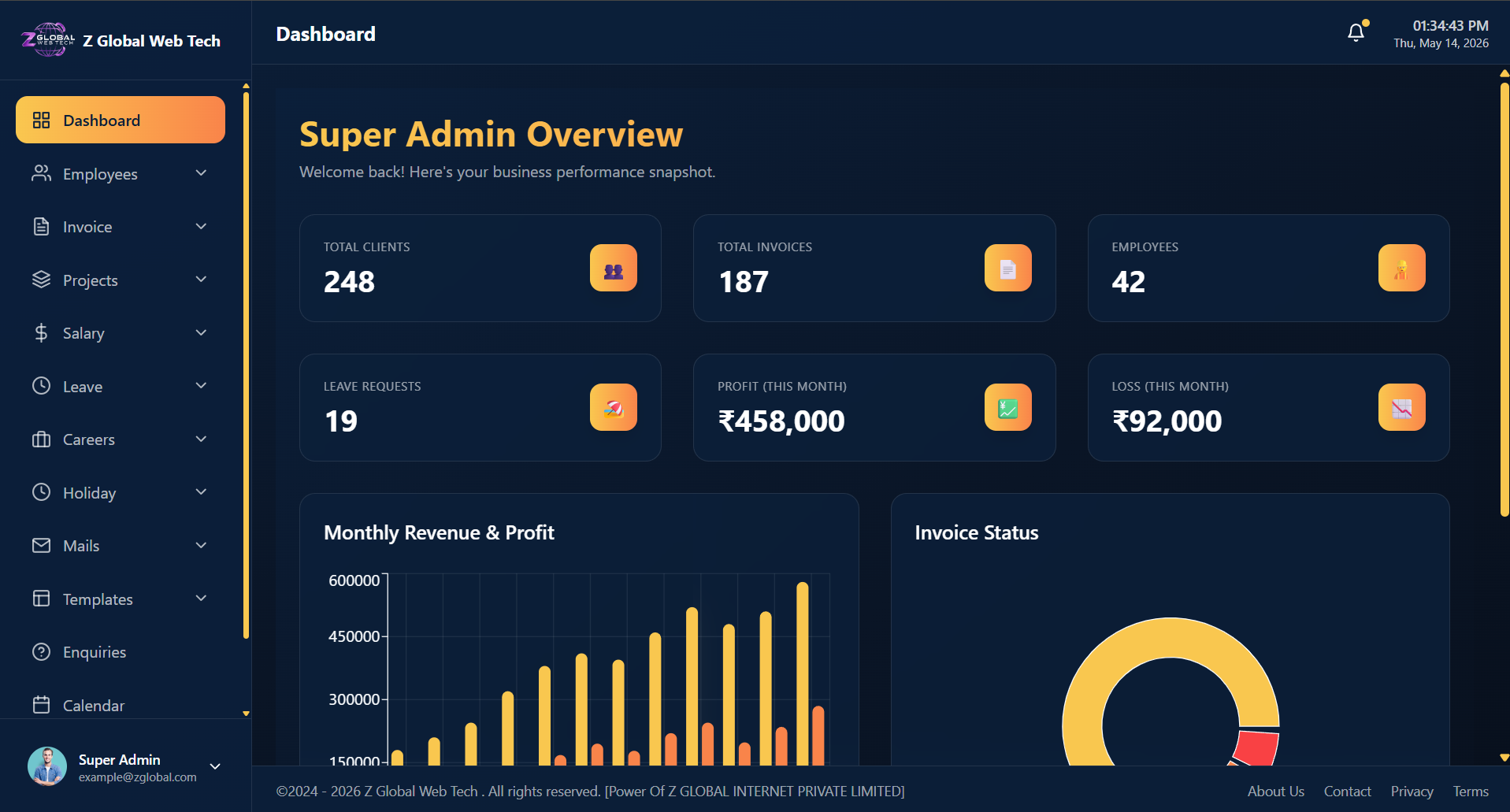 CRM Z Global Web Tech